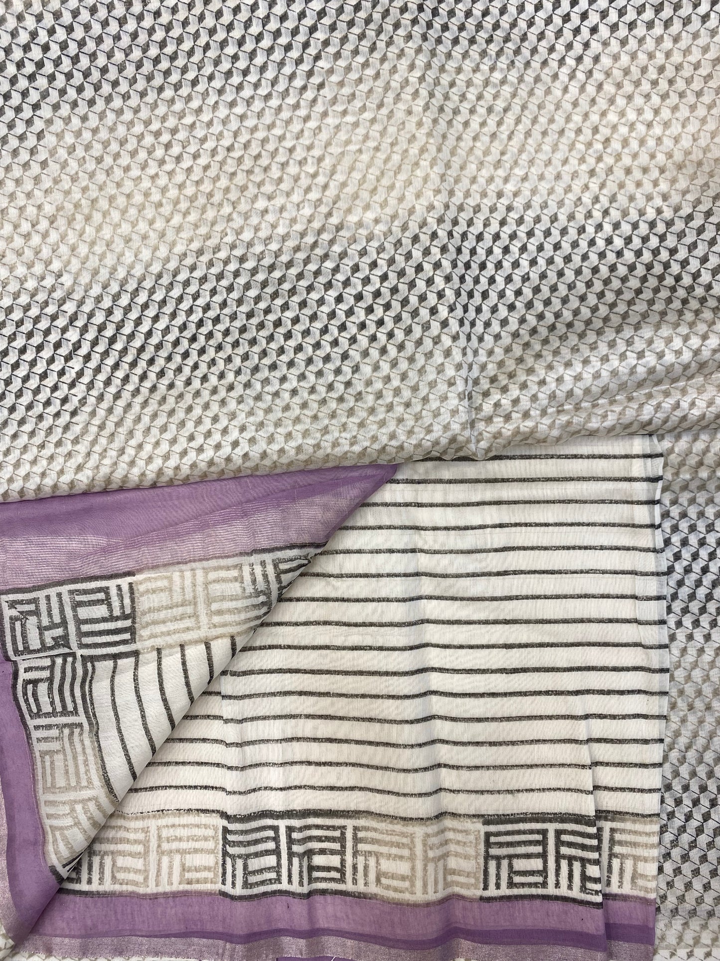 Pastel Pure Maheshwari Suit with PopColour