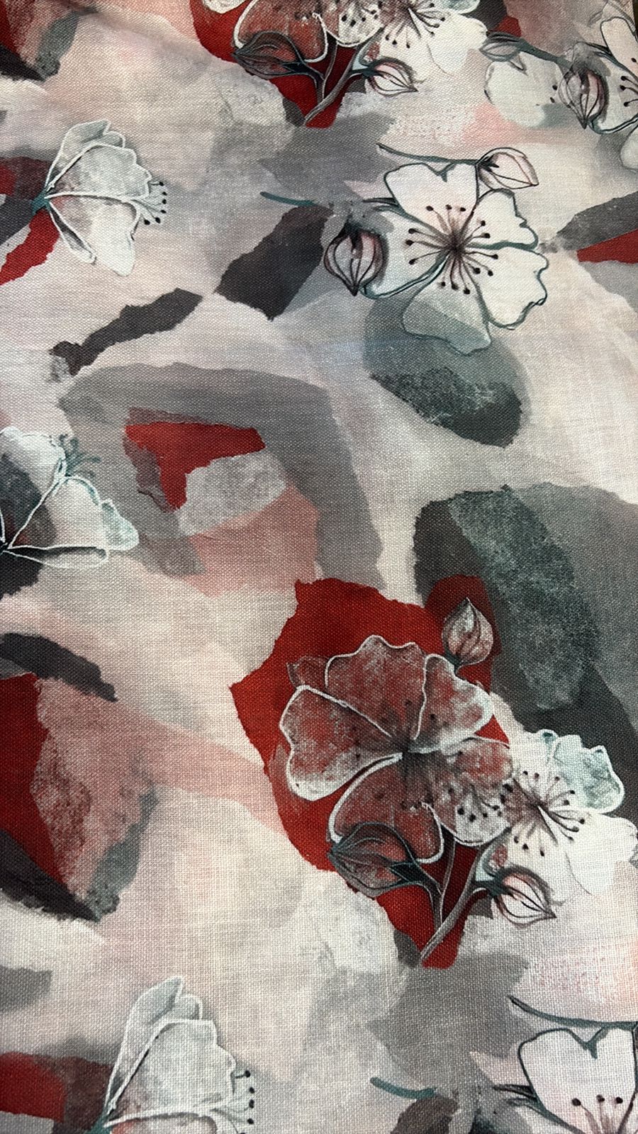 Printed khadi cotton fabric 2.5 m /5m