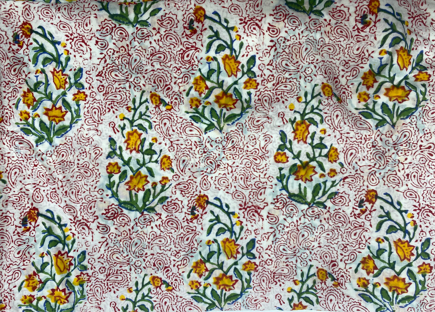 White Pure Cotton block Print with border, Cotton dupatta