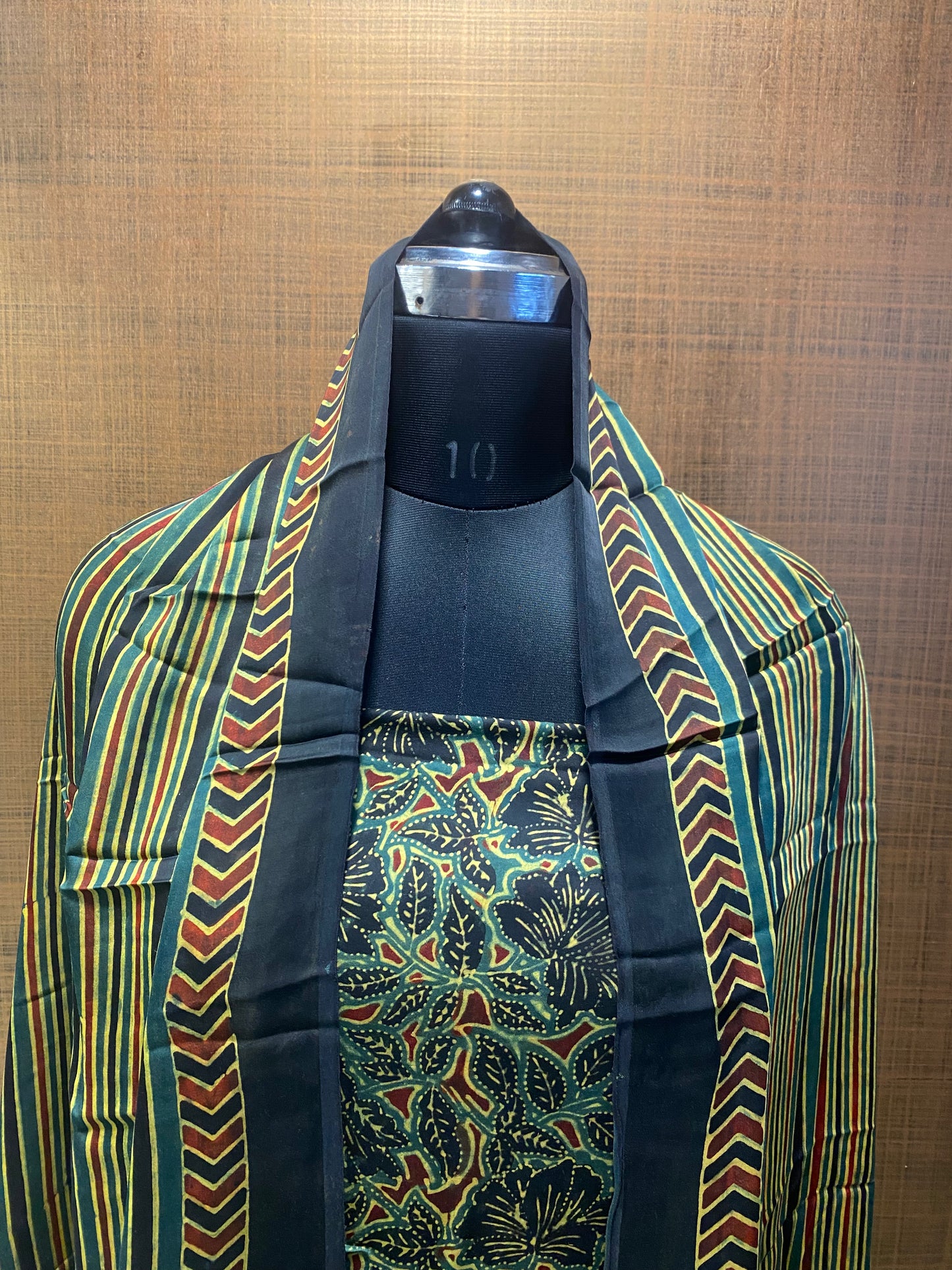 Green Modal Satin Ajrakh Shirt Dupatta