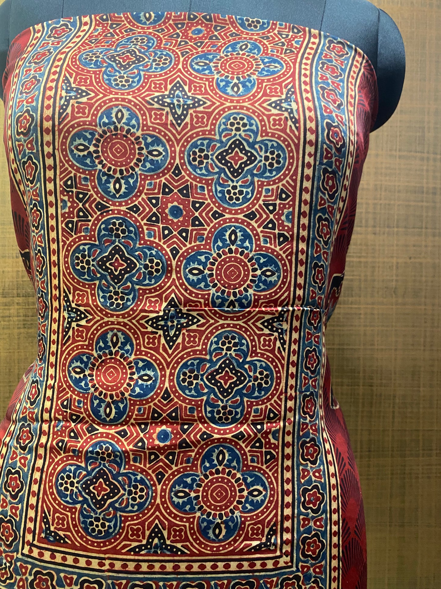 Maroon Modal Satin Ajrakh Print shirt