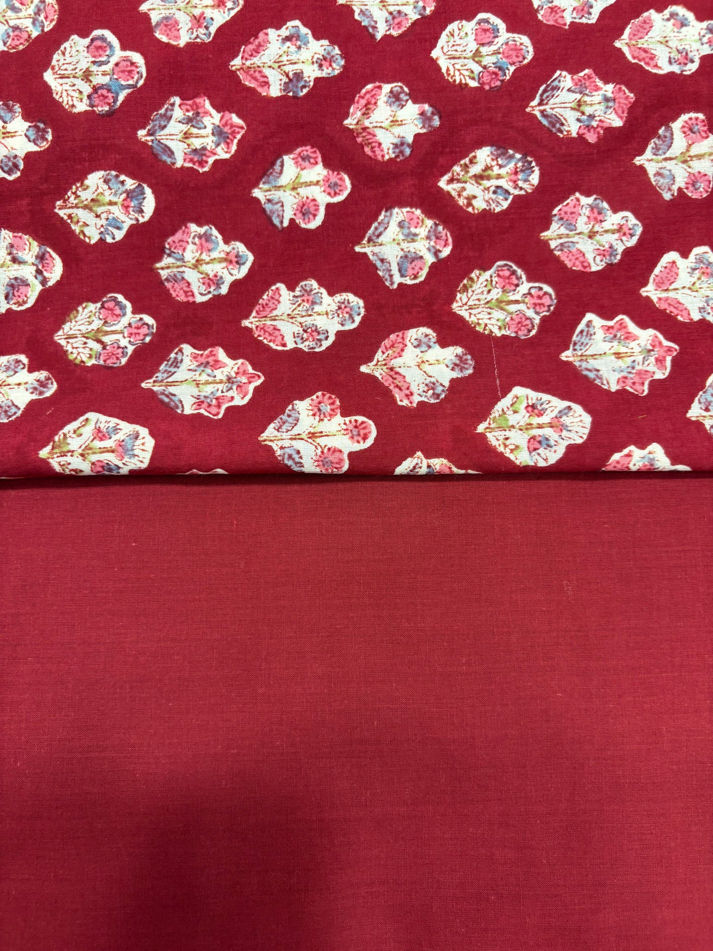 Pure Cotton Printed Suit with Embroidered Yoke & Kota Dupatta