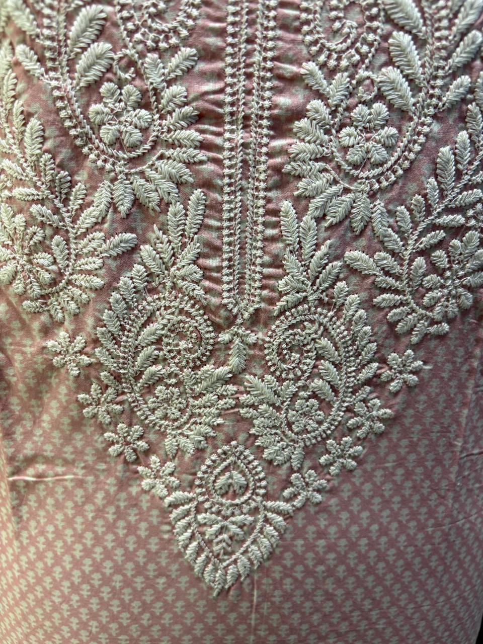 Pure Cotton Printed with Neck Embroidered & Printed Lower & Dupatta