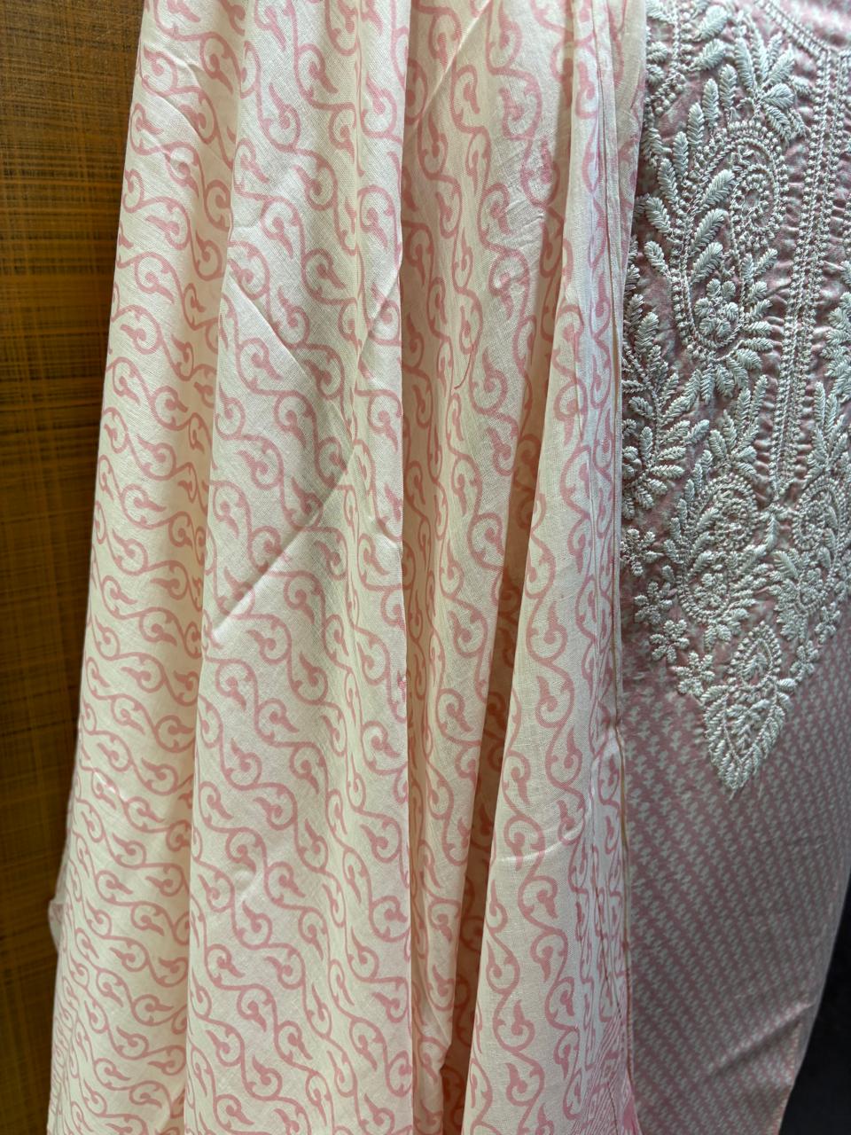 Pure Cotton Printed with Neck Embroidered & Printed Lower & Dupatta