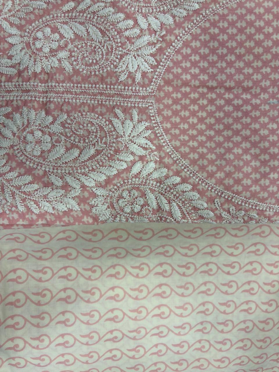 Pure Cotton Printed with Neck Embroidered & Printed Lower & Dupatta