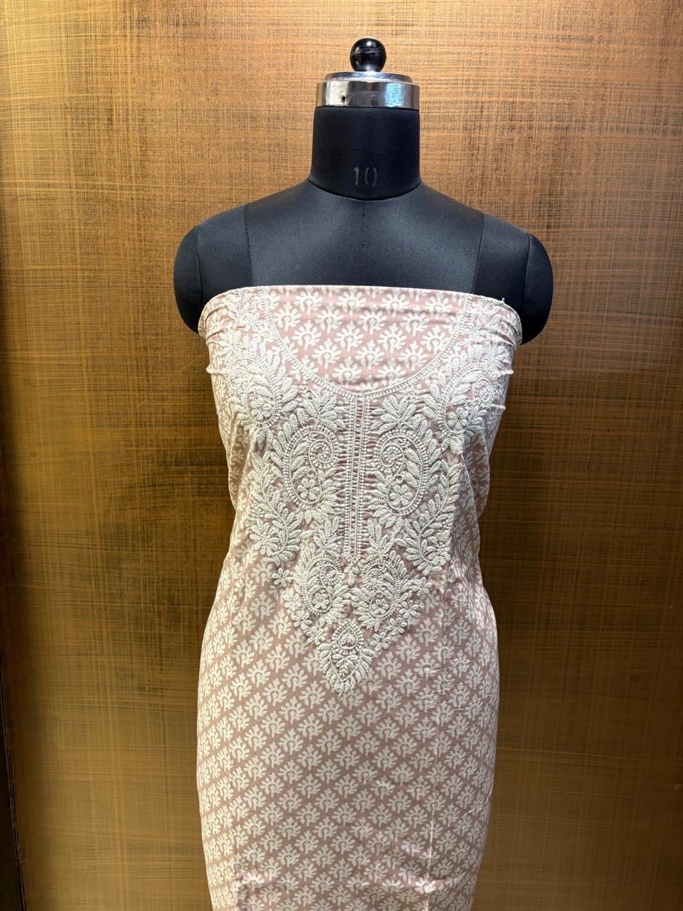Pure Cotton Printed with Neck Embroidered & Printed Lower & Dupatta