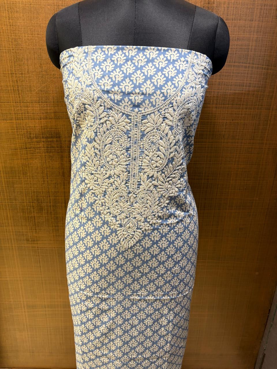 Pure Cotton Printed with Neck Embroidered & Printed Lower & Dupatta