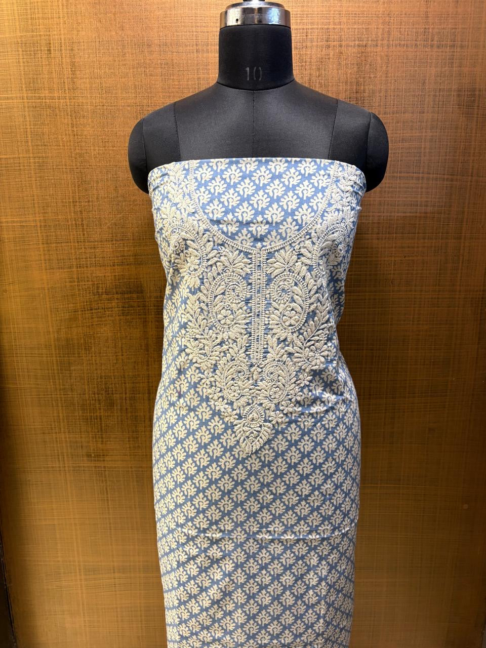 Pure Cotton Printed with Neck Embroidered & Printed Lower & Dupatta