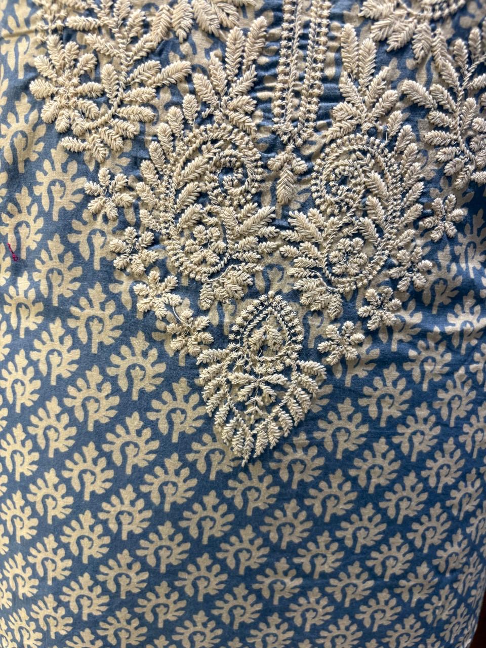 Pure Cotton Printed with Neck Embroidered & Printed Lower & Dupatta