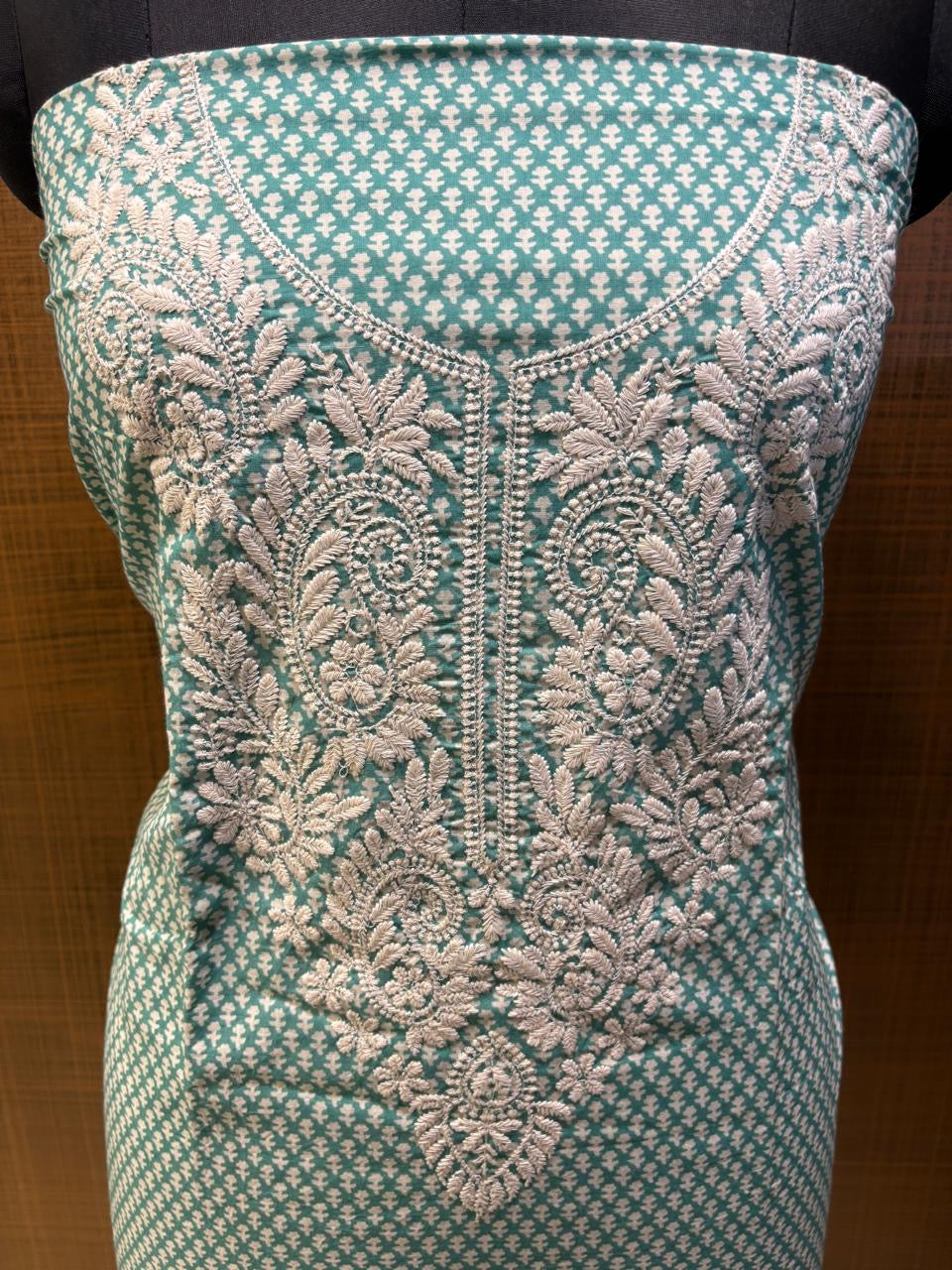 Pure Cotton Printed with Neck Embroidered & Printed Lower & Dupatta