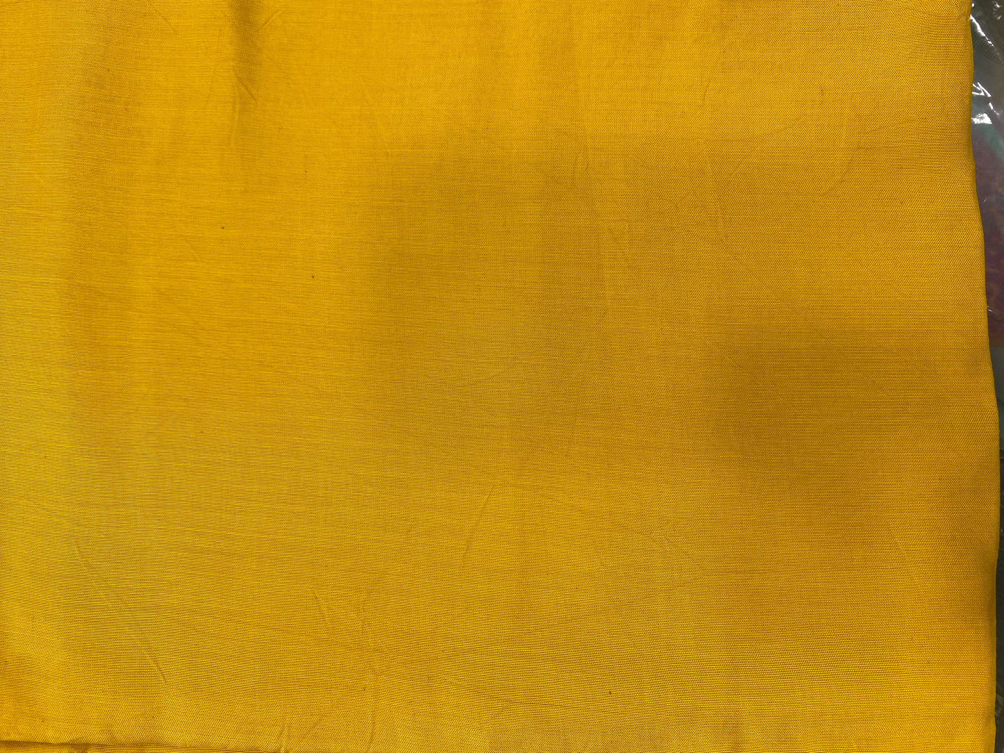 Mustard Yellow Printed Tissue-silk with neck embroidered suit