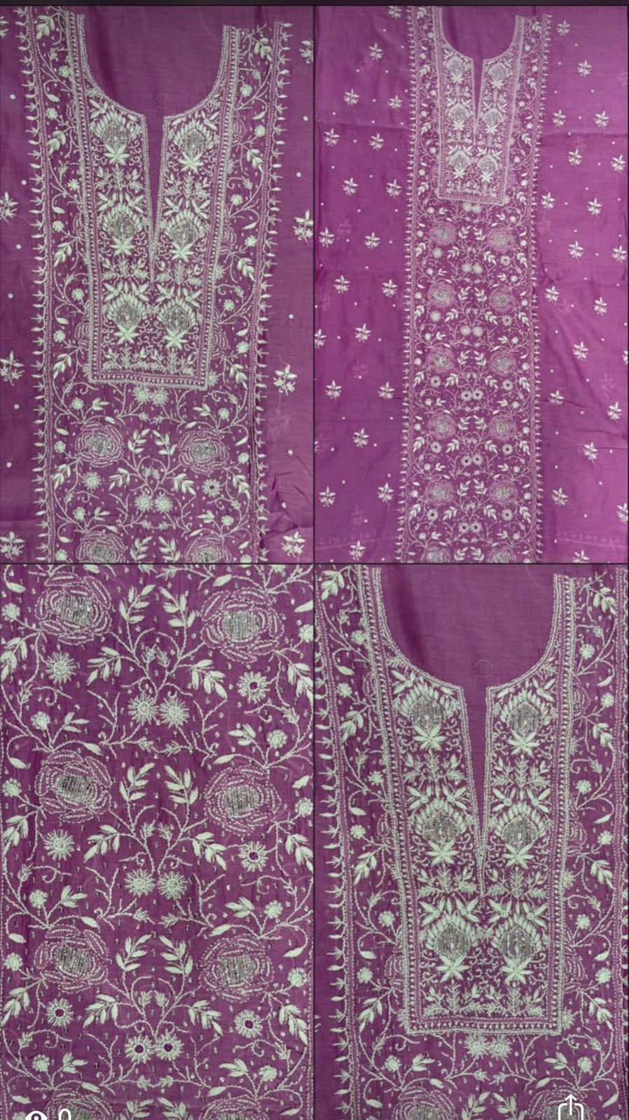 Pure Chikankari Mul Suit With Dupatta