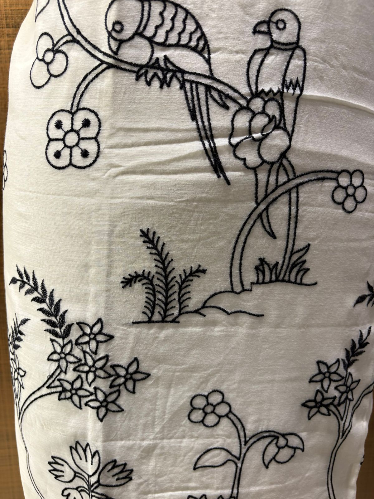 White & Black Pure Maheshwari threadwork on shirt & dup