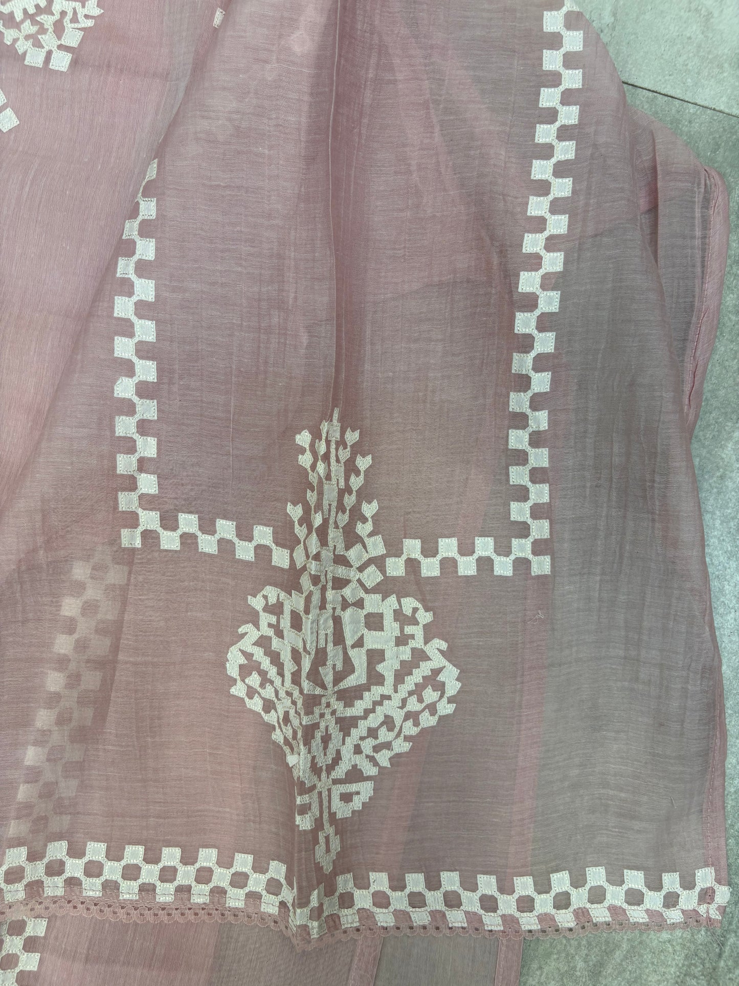Mul Cotton Appliqué Suit