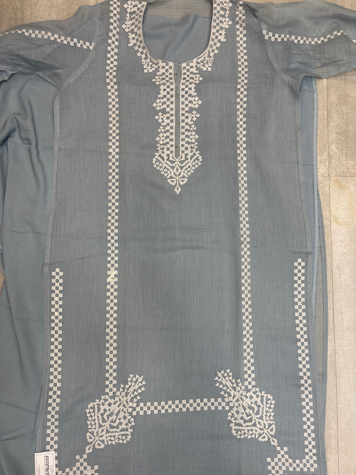 Mul Cotton Appliqué Suit