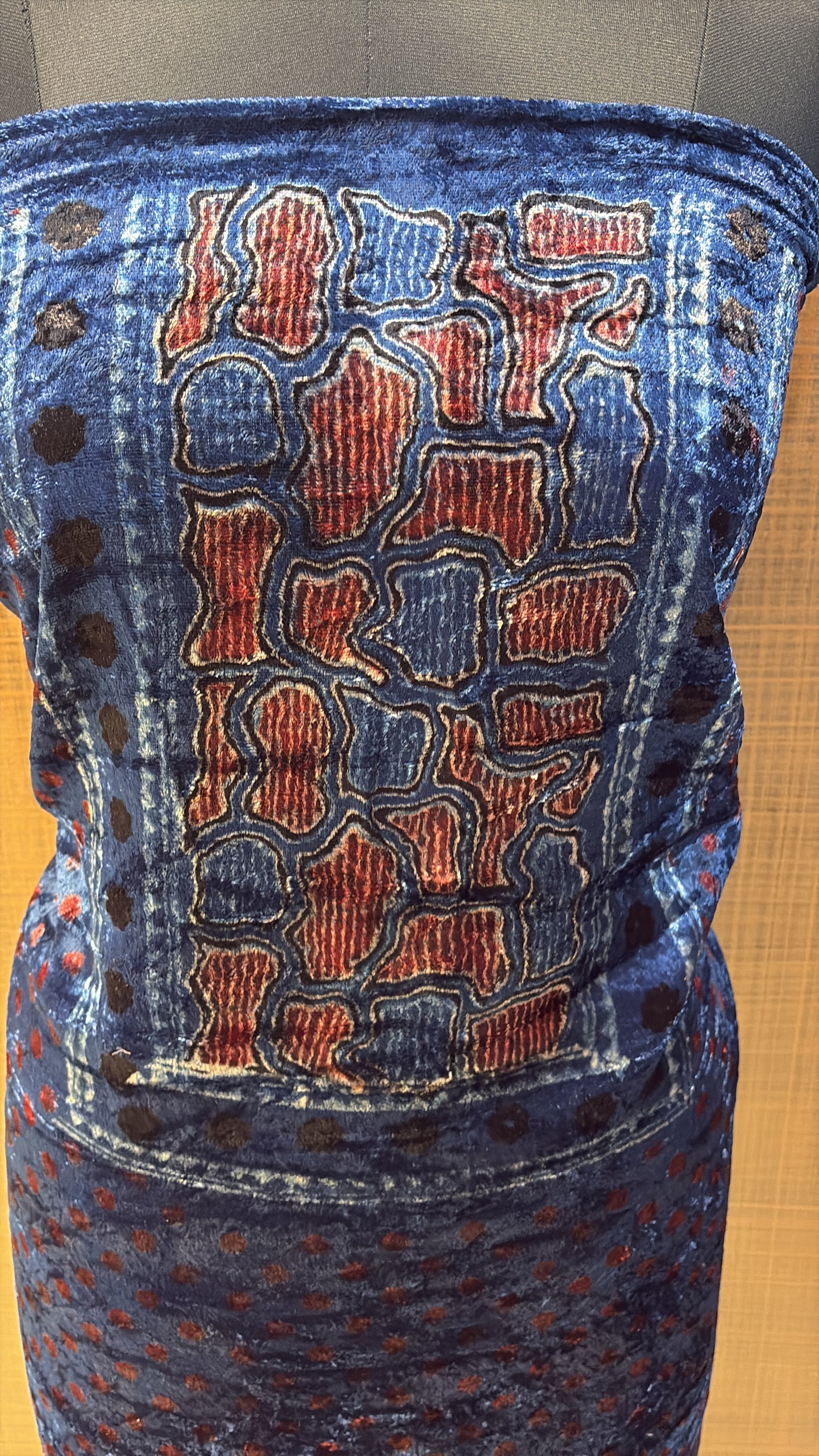 Velvet Azrakh print Kurtis