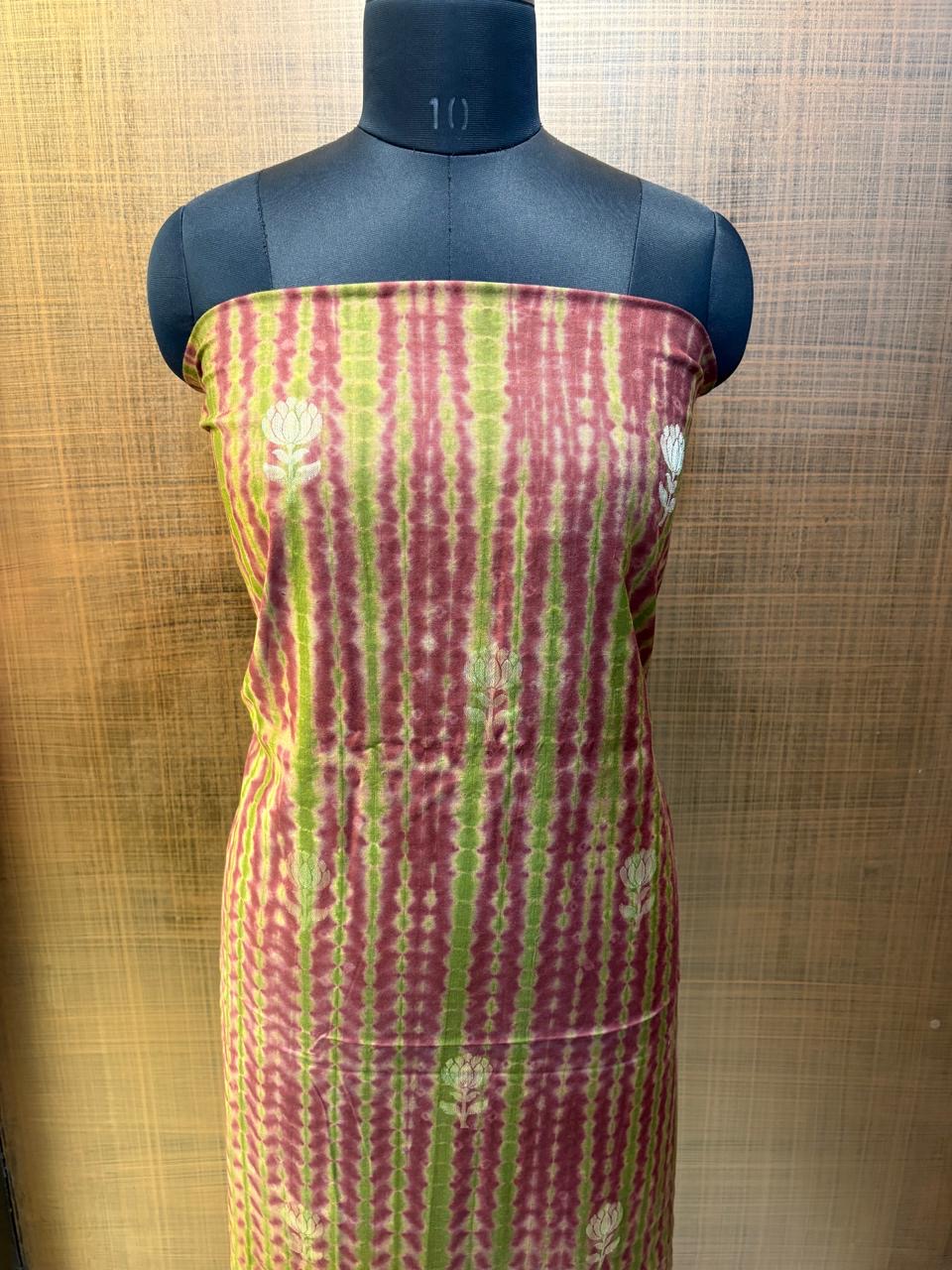 Tie-n-Dye Maheshwari Banarasi Suit