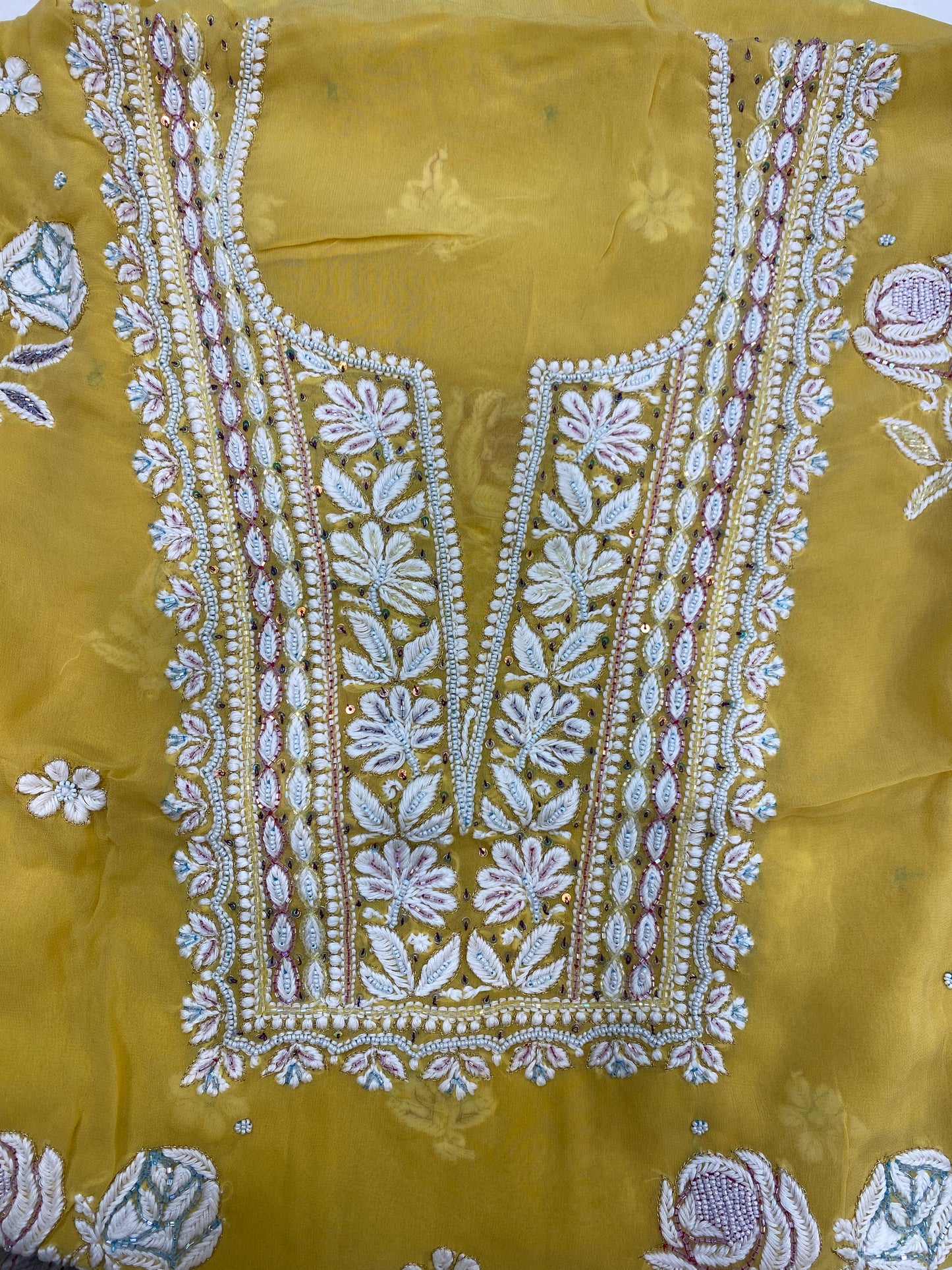 Mul Anarkali Embroidered suit