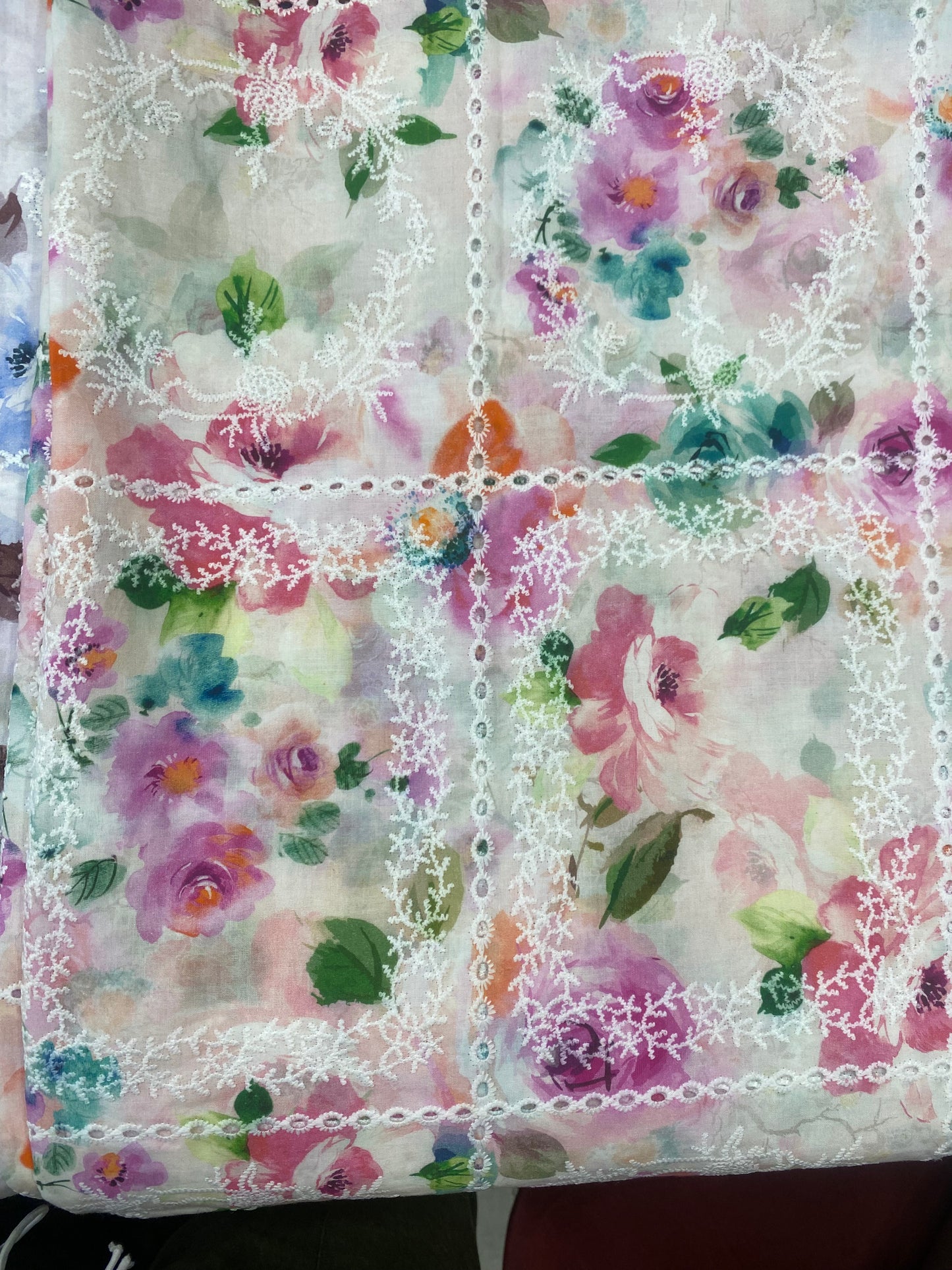 Chikan Fabric for Kurti /Dress/ Top