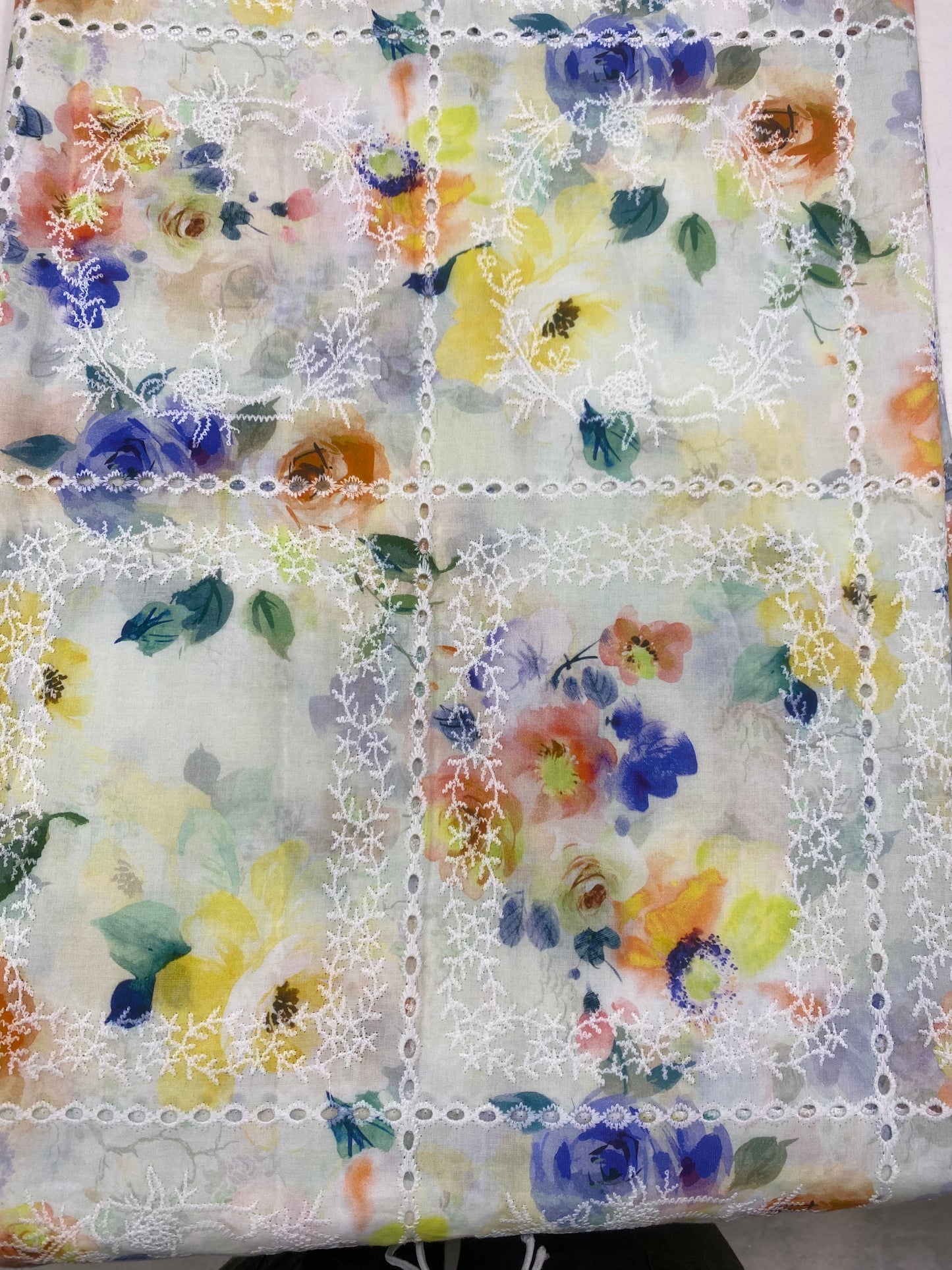 Chikan Fabric for Kurti /Dress/ Top