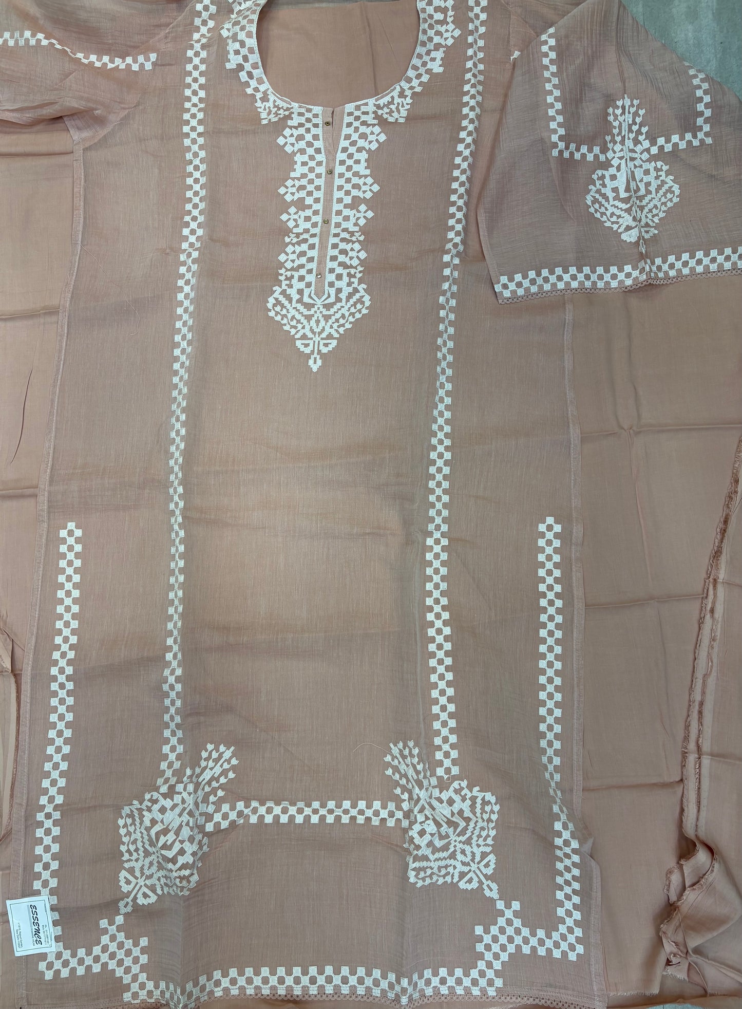 Mul Cotton Appliqué Suit