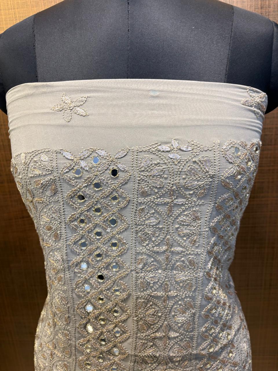 Chikankari Pure Georgette Shirt Dupatta 2 pc set