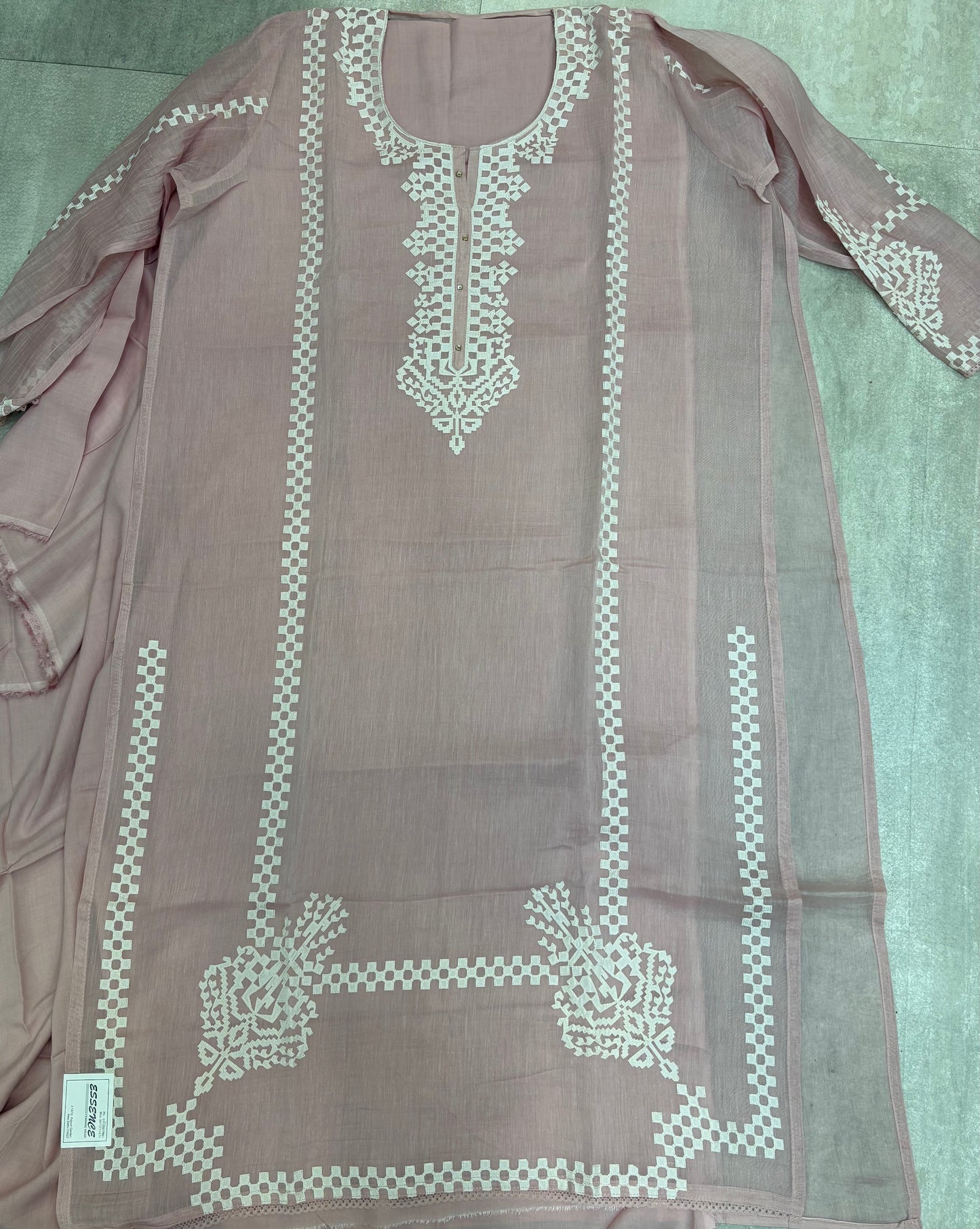 Mul Cotton Appliqué Suit