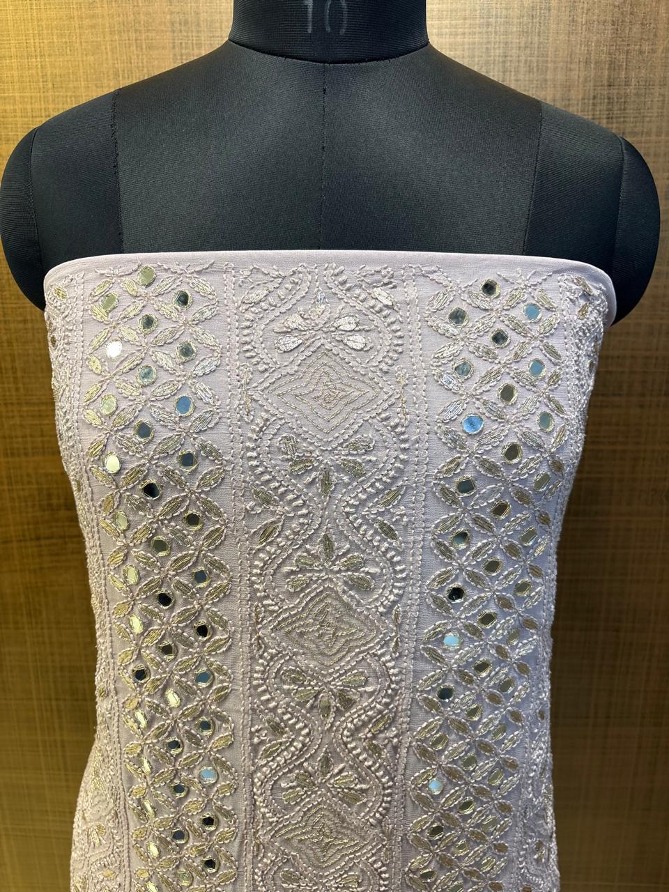 Lukhnowi Pure Geogette Shirt-Dup