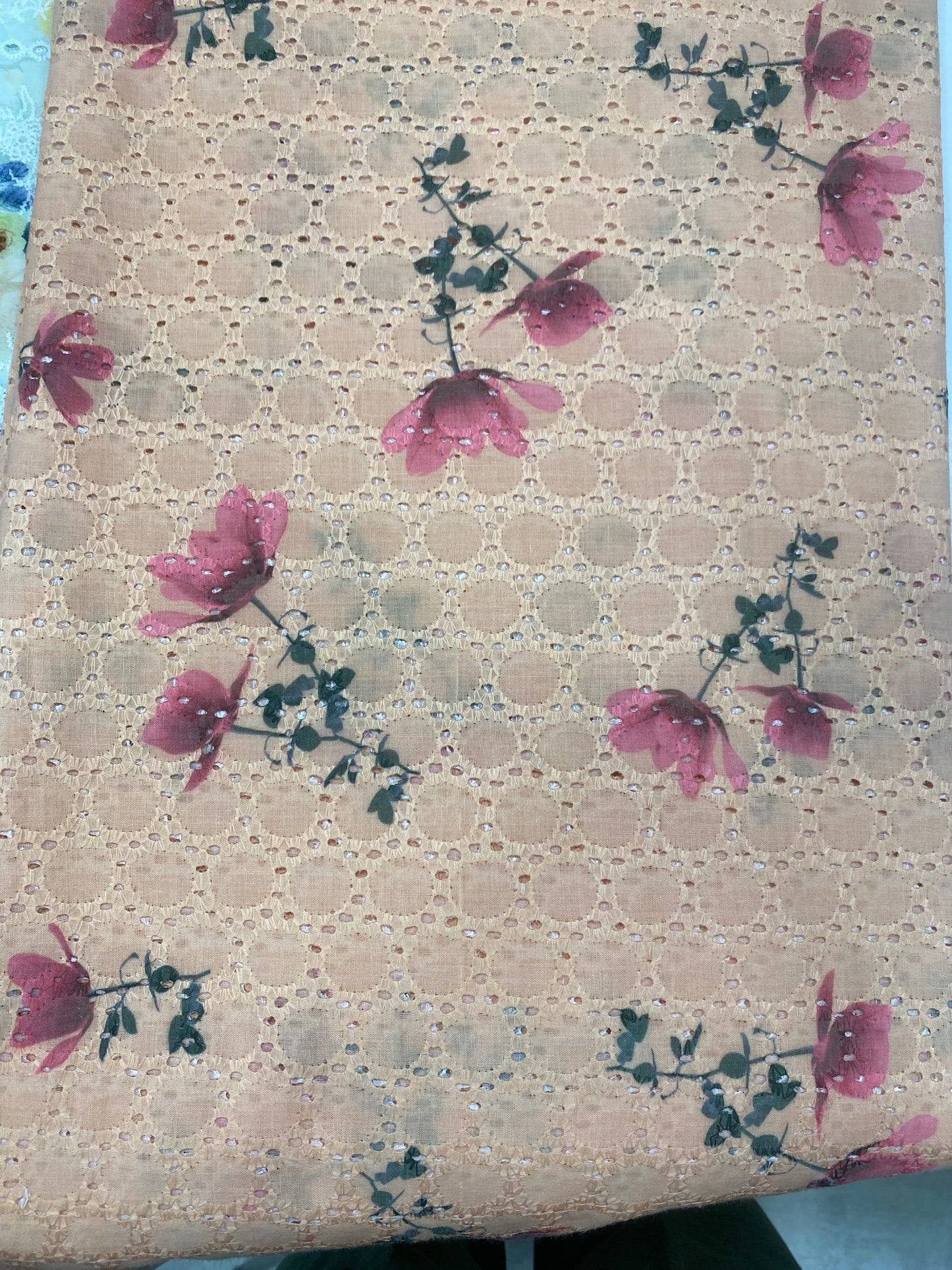 Chikan Fabric for Kurti /Dress/ Top