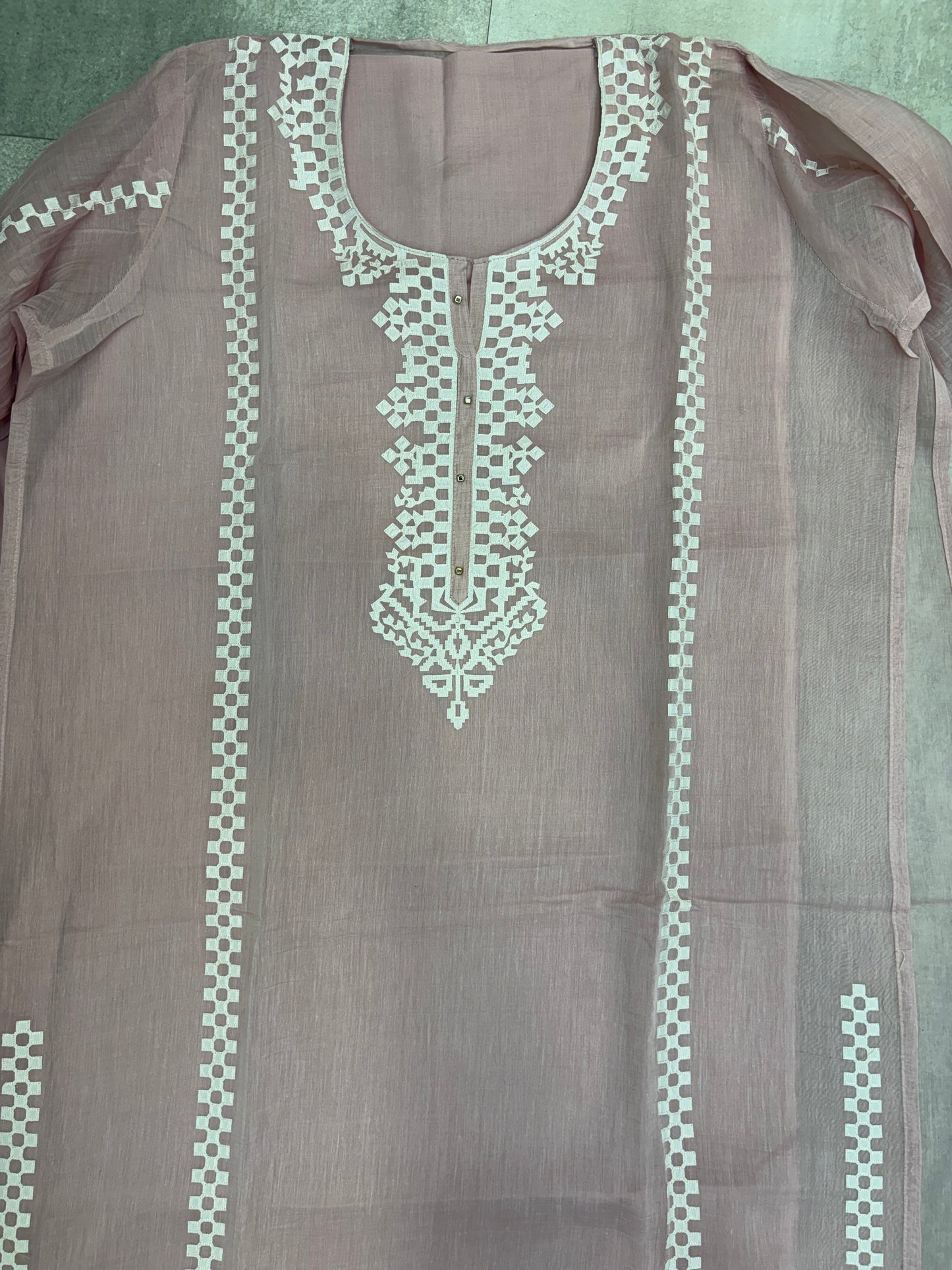 Mul Cotton Appliqué Suit