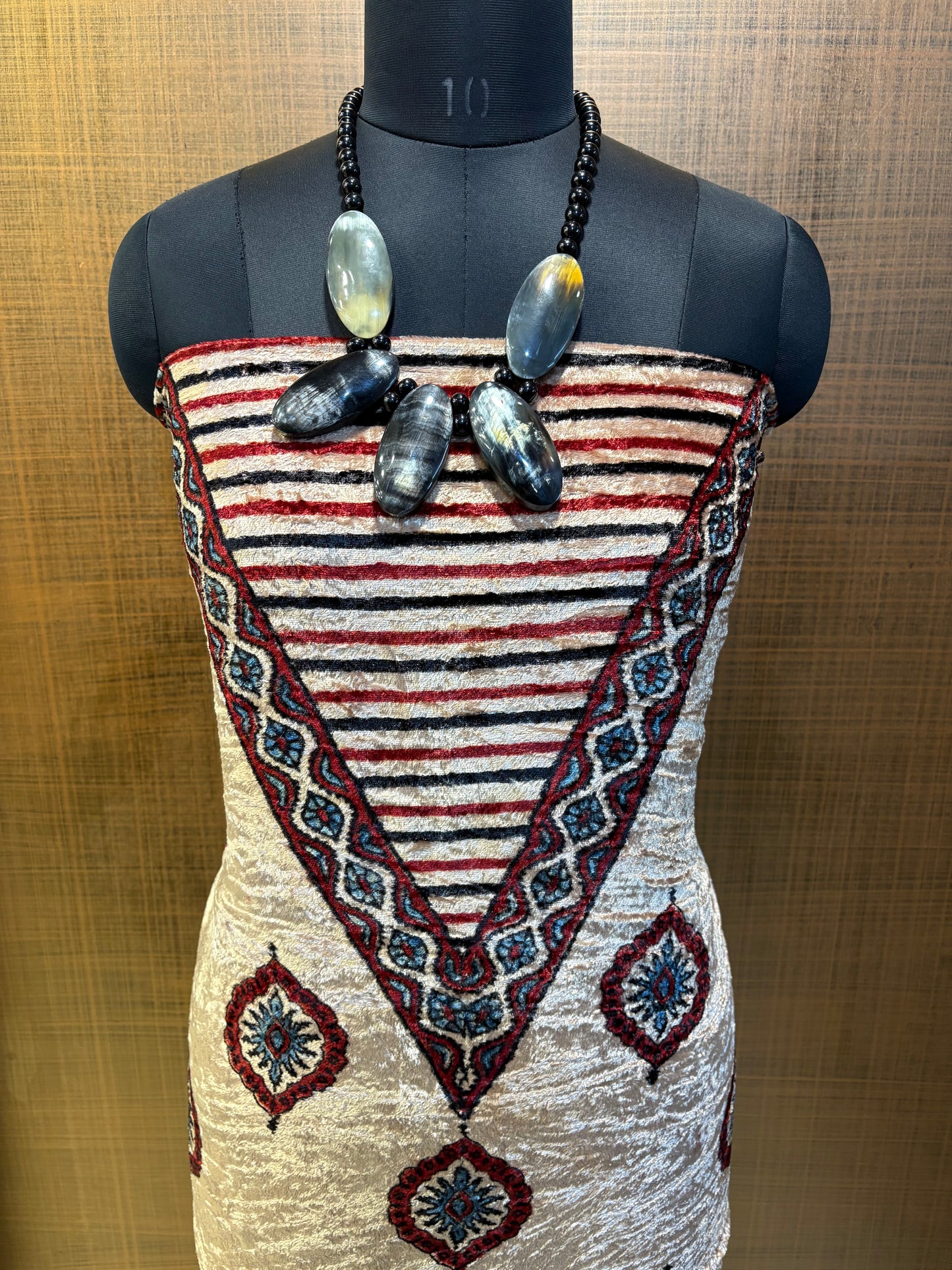 Velvet Azrakh print Kurtis