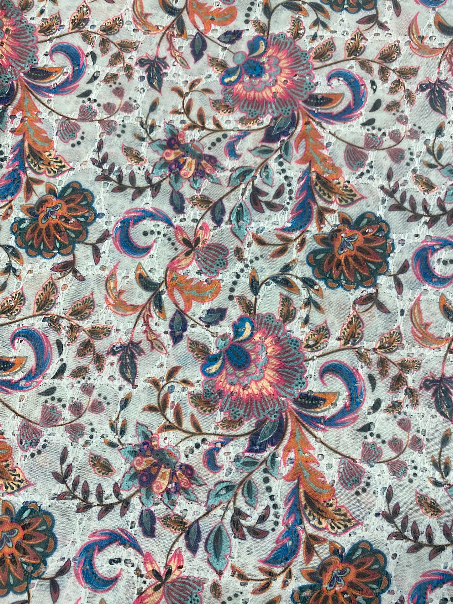Chikan Fabric for Kurti /Dress/ Top