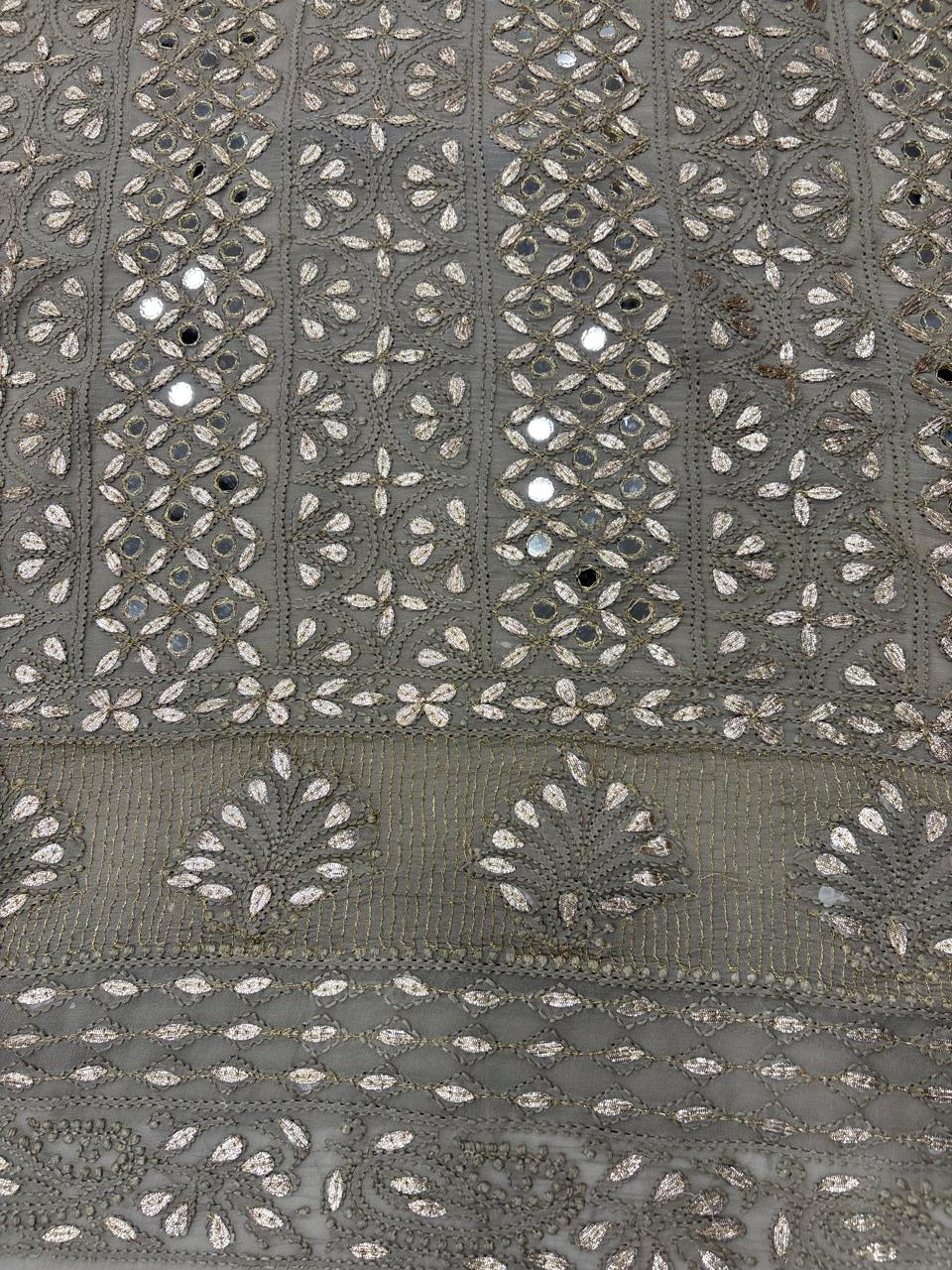 Lukhnowi Pure Geogette Shirt-Dup