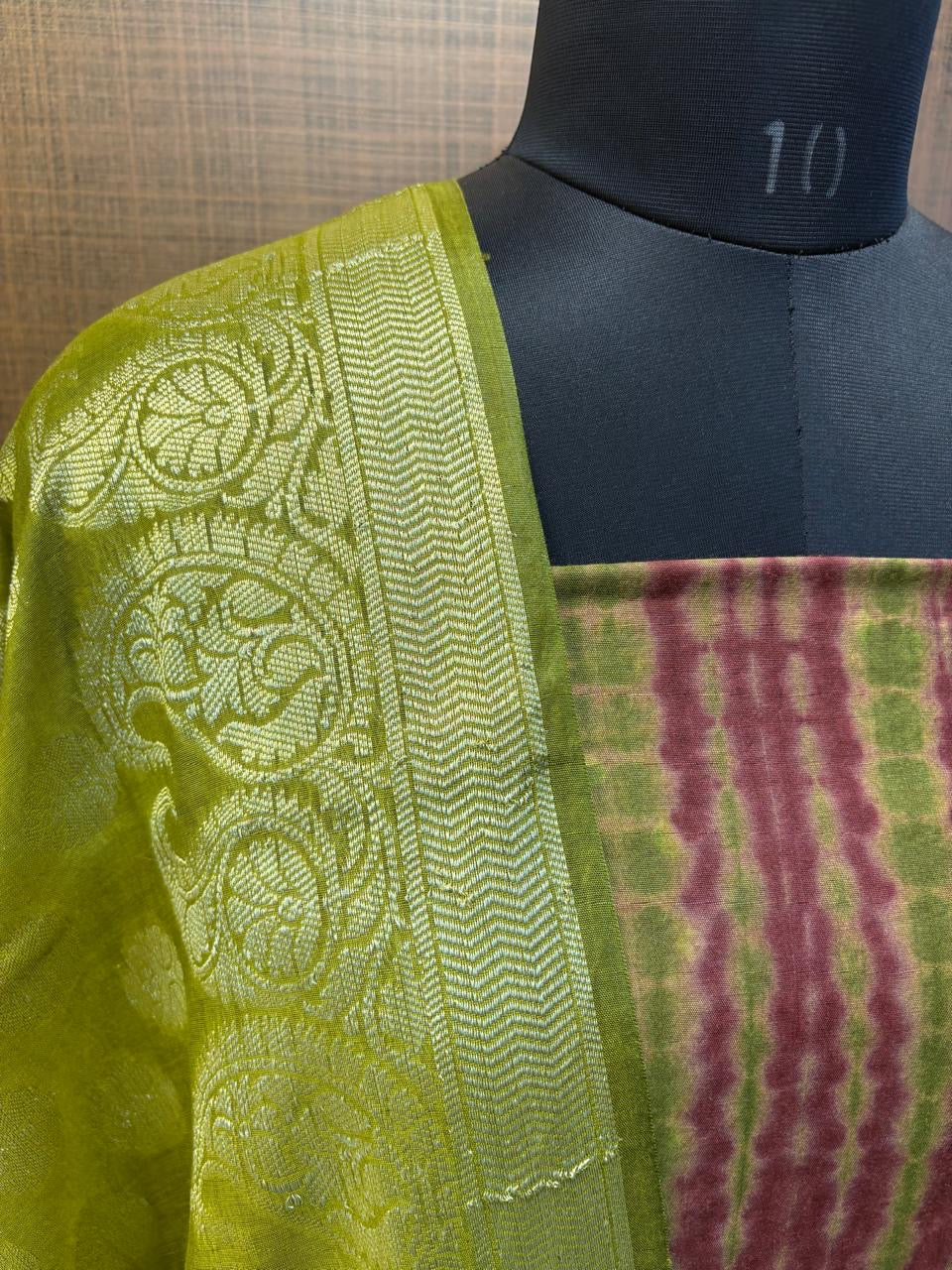 Tie-n-Dye Maheshwari Banarasi Suit