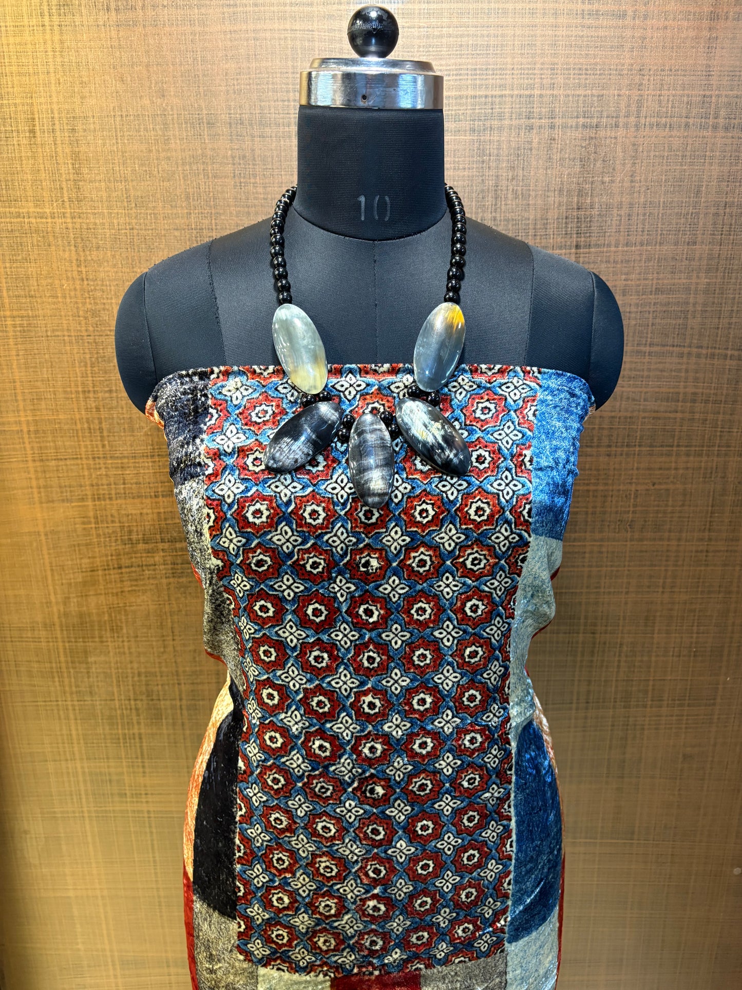 Velvet Azrakh print Kurtis