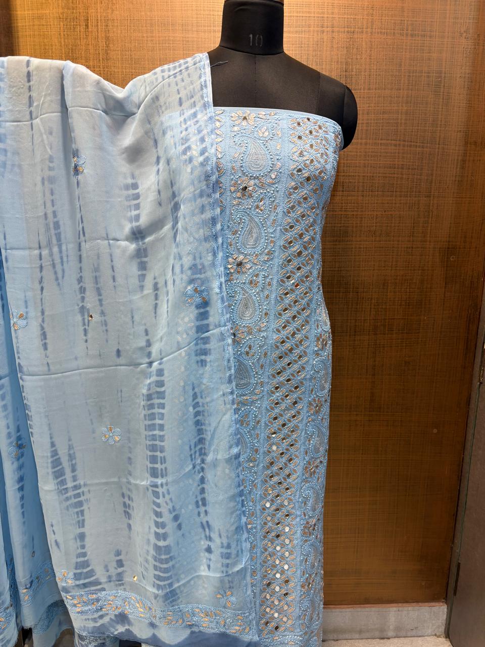 Mul Cotton Appliqué Suit