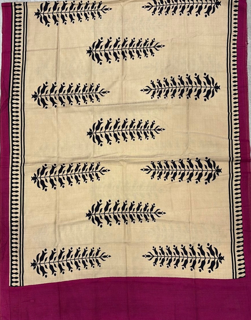 Pashmina Suits with Zigzag Print & Kantha and leaf print Dupatta