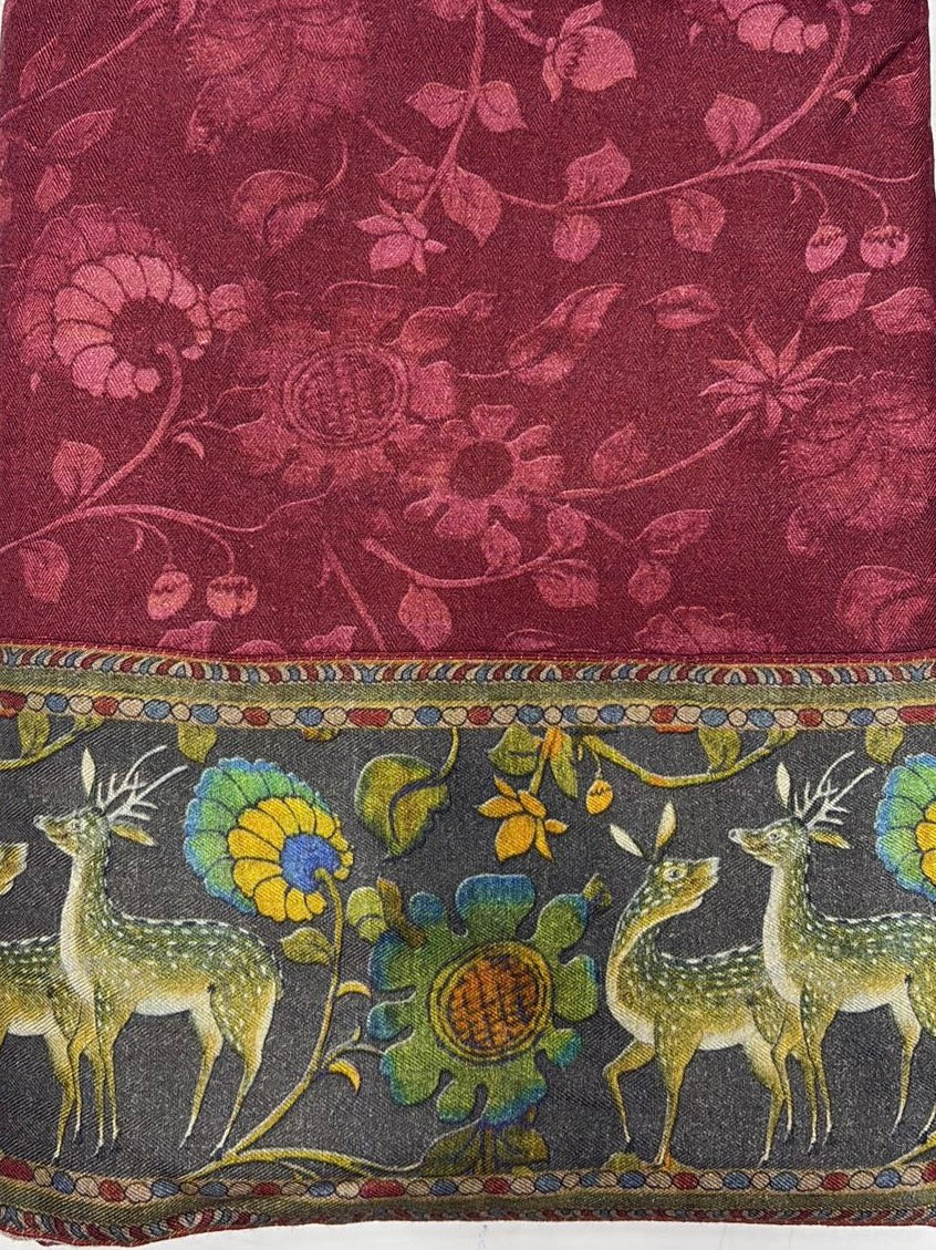 Gaajri Pushmina Suit with Pushmina Dupatta