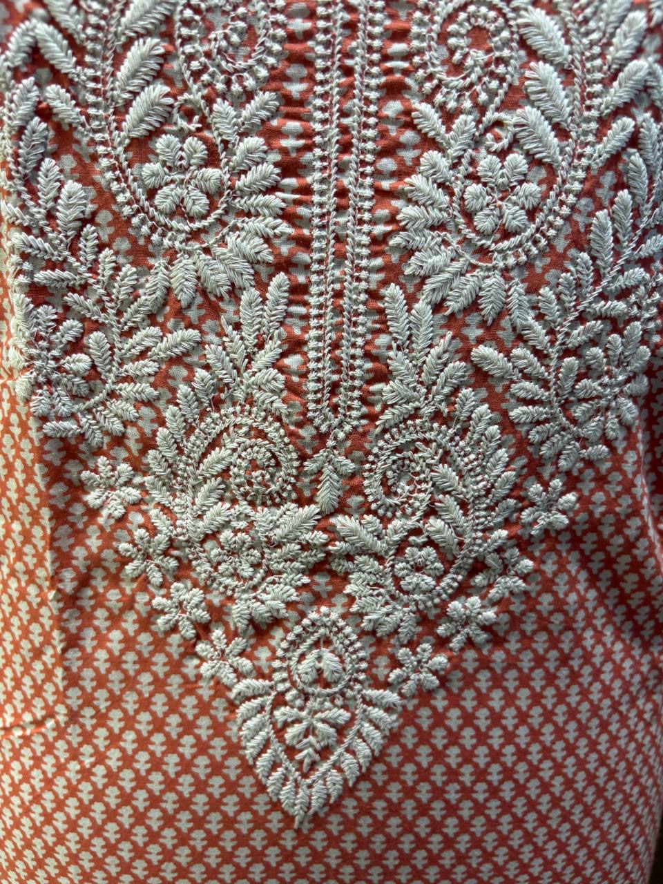 Pure Cotton Printed with Neck Embroidered & Printed Lower & Dupatta