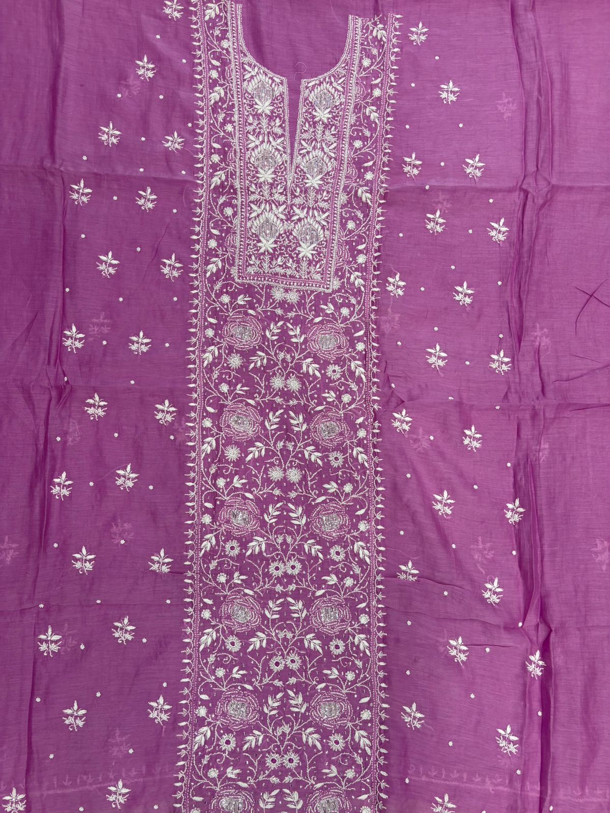 Pure Chikankari Mul Suit With Dupatta