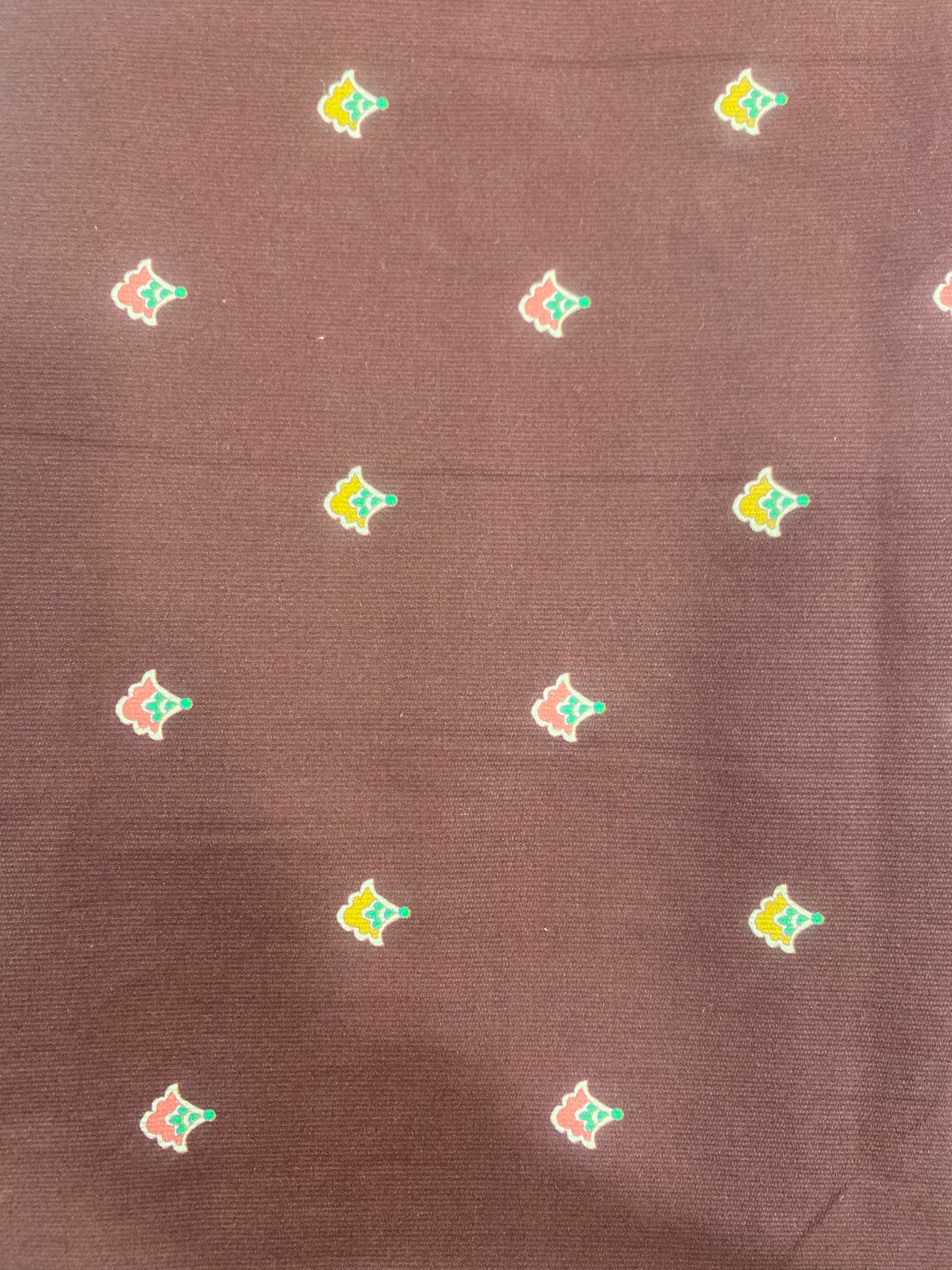 Corduroy paisleys Print suit